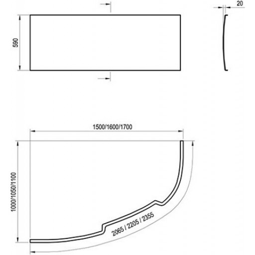 Ванна акриловая Ravak Asymmetric белая 160х105 см C461000000